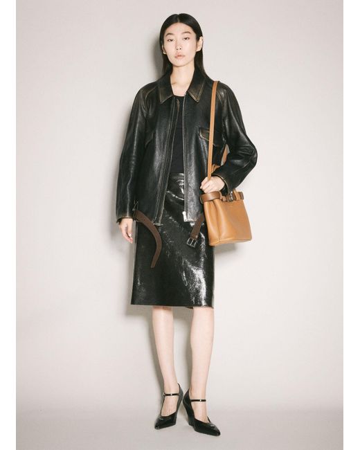 Prada Multicolor Leather Blouson Zip Jacket