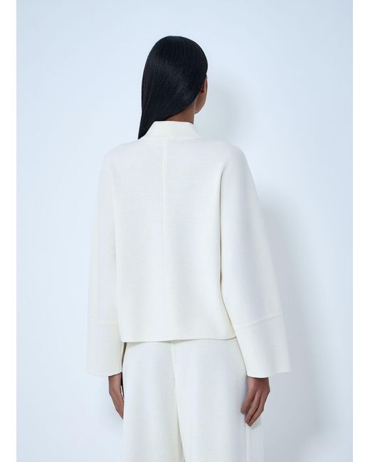 Max Mara White Structured Wool-Blend Jacket