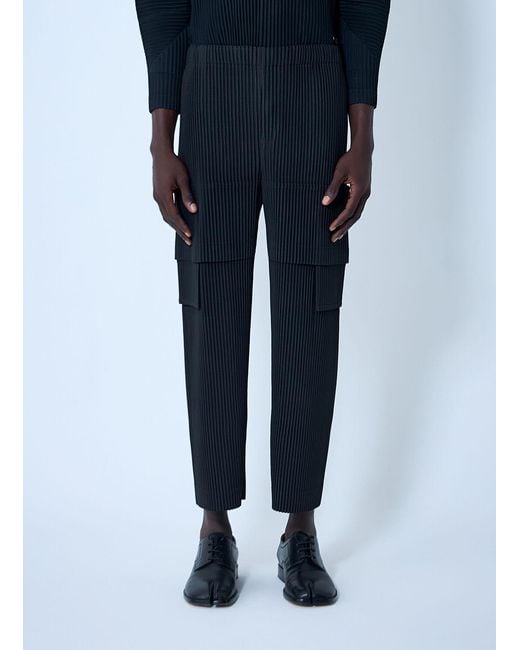 Homme Plissé Issey Miyake Multi-Pocket Pleated Pants in Blue for
