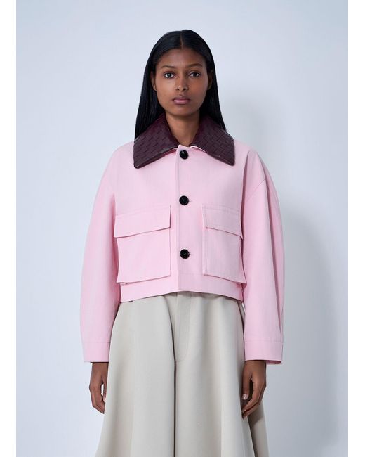 Bottega Veneta Pink Cotton Twill Jacket