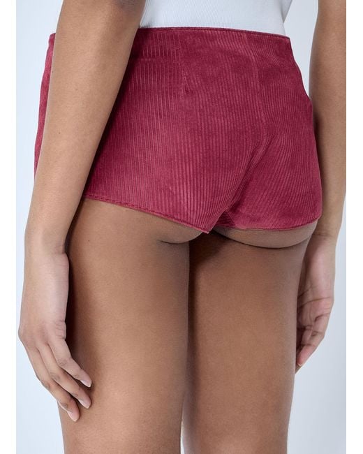 Gucci Blue Suede Mini Shorts