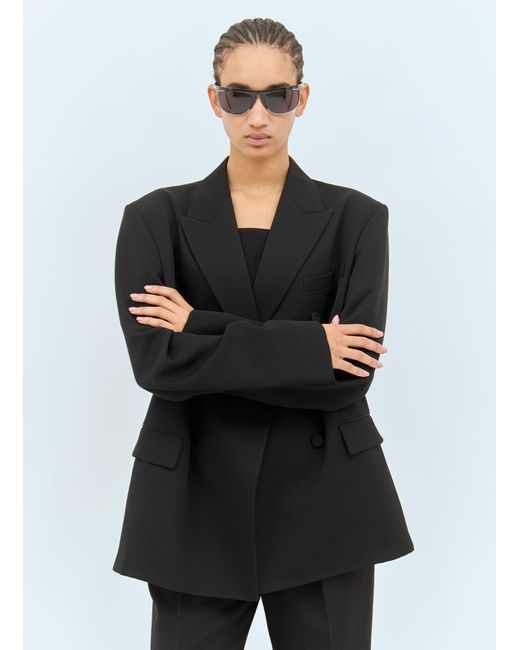 Bottega Veneta Black Speed Rectangular Sunglasses