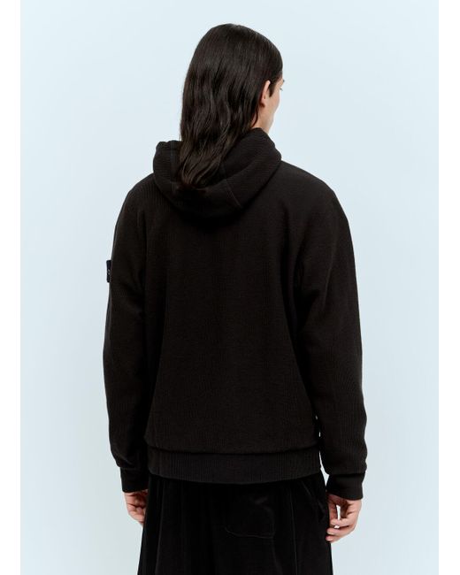 Stone Island Black Reversible Zip-up Sweater for men