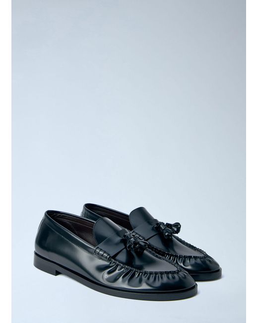 The Row Black Leather Loafers for men