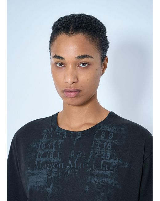 Maison Margiela Black Numbers Regular T-Shirt