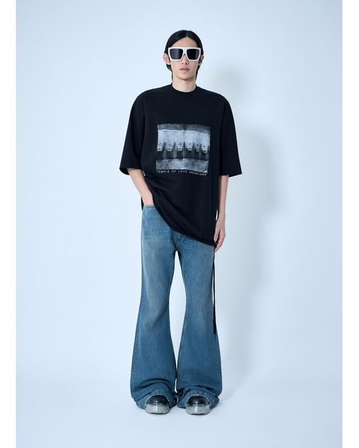Rick Owens Blue Drkshdw Denim Bolan Bootcut Pants for men