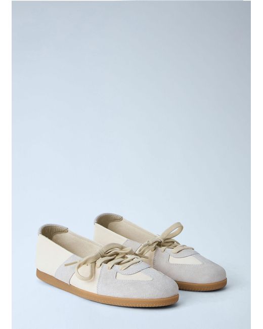 Maison Margiela White Replica Soft Laced Ballerinas