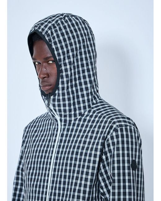 Moncler Blue Reversible Hooded Zip Jacket for men