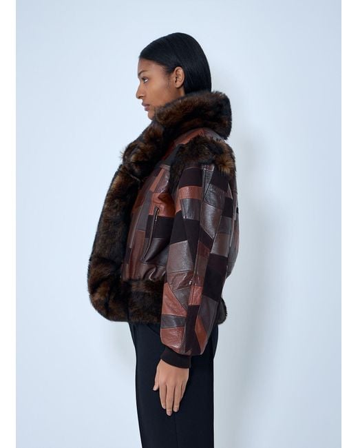 Chloé Blue Patchwork Leather Jacket