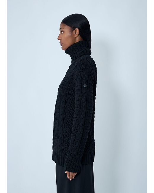 Moncler x Edward Enninful Blue Cable Knit Sweater