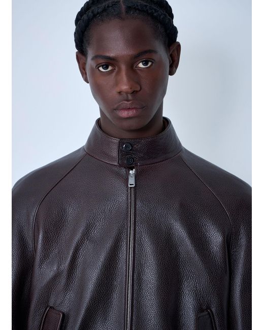 Prada Blue Leather Jacket for men