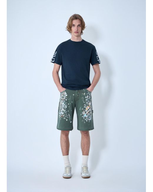 GALLERY DEPT. Blue Platoon Painter Shorts for men