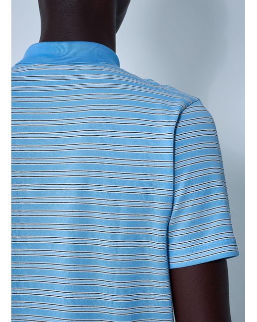 Prada Blue Striped Polo Sweater for men