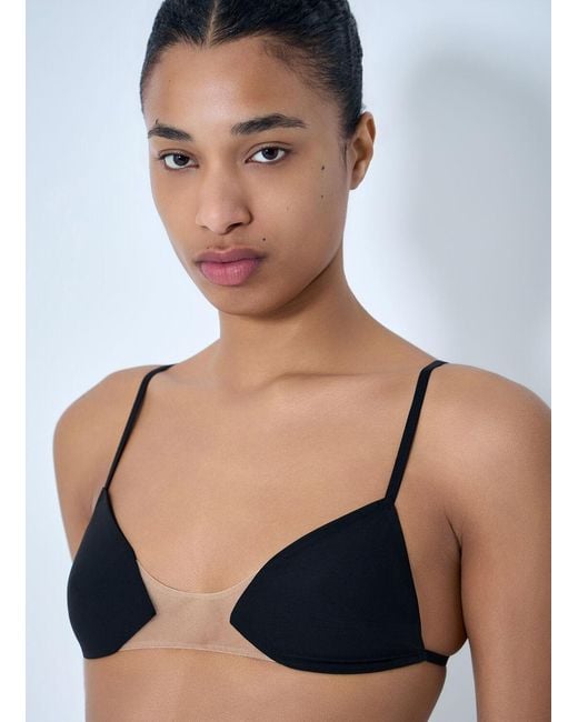 Rick Owens Blue Livy Mesh Panel Bra