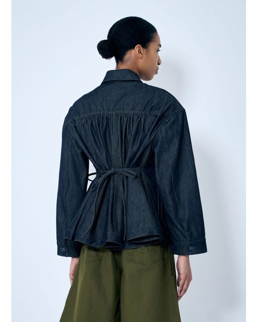 Cecilie Bahnsen Alice Denim Jacket in Blue | Lyst