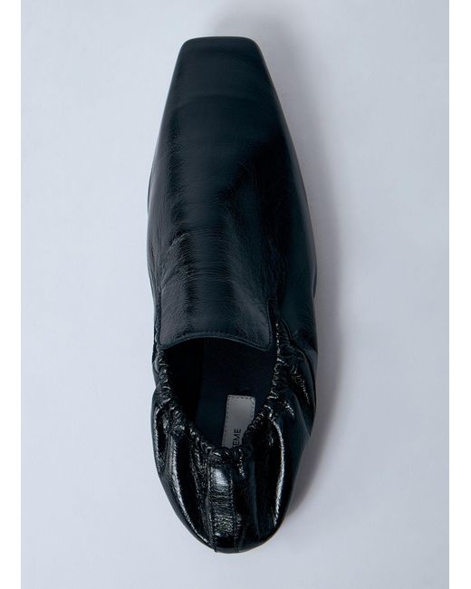 Totême  White Elastic Leather Loafers