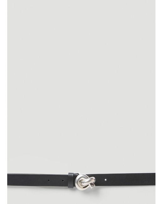 Bottega Veneta White Knot Leather Belt