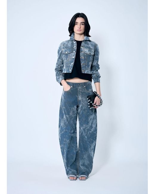 Alexander Wang Blue Slim Trucker Jacket