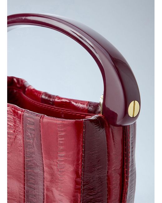 Dries Van Noten Red Striped Handle Handbag