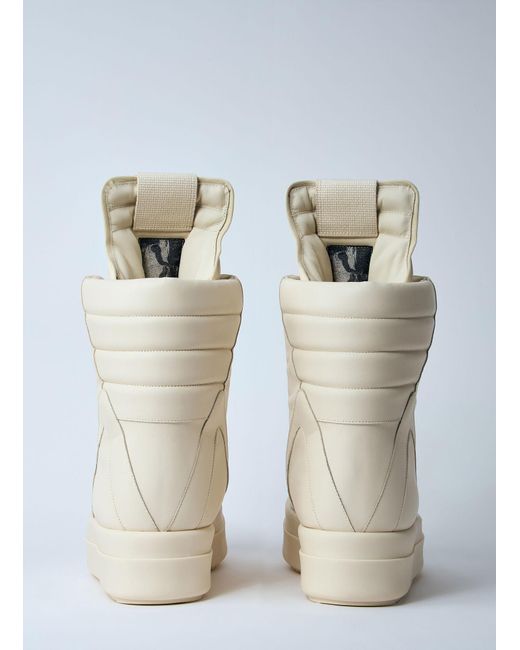 Rick Owens White Jumbolaced Geobasket Sneakers for men