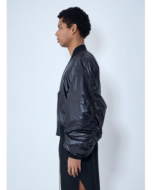 Rick Owens Blue Oversized Bomber Jacket for men