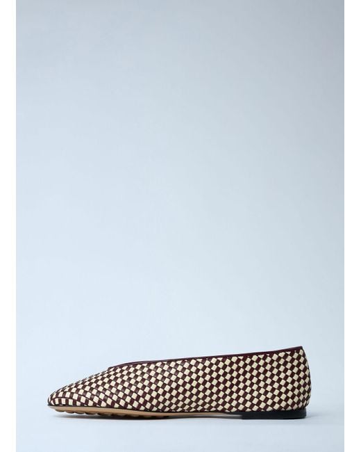 Bottega Veneta White Rosa Ballerina Flats