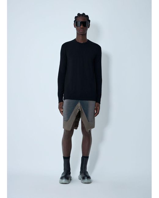 Rick Owens Blue Slivered Midi Skirt for men