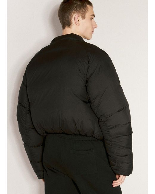 Entire studios Black Pillow Bomber Jacket for men