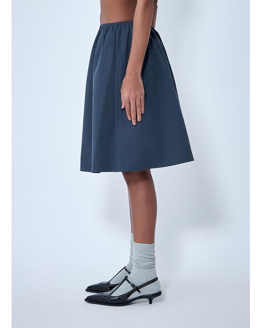 Miu Miu Blue Elasticated Waist A-Line Skirt