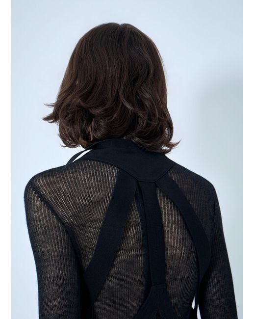 Rick Owens Blue Asymmetric Zip Detail Vest for men