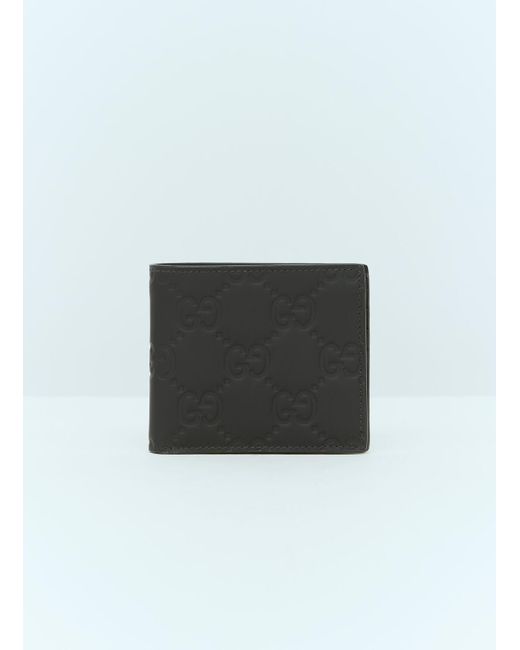 Gucci White Gg Rubber Effect-bi-fold Wallet for men