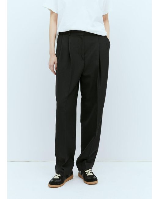 Totême  Black Double-pleated Tailored Pants
