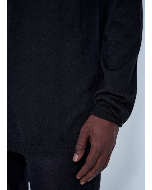 Rick Owens Blue Oversized Turtleneck Sweater for men