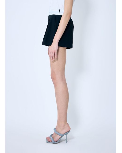 Alexander Wang Blue High Rise Pleated Shorts