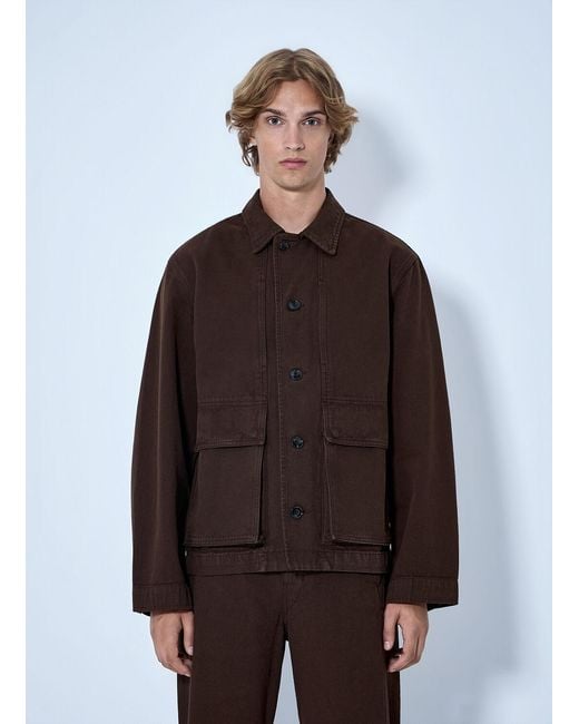 Lemaire Brown Boxy Jacket for men