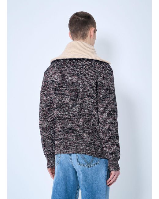 Bottega Veneta Gray Cotton-And-Wool Cardigan for men