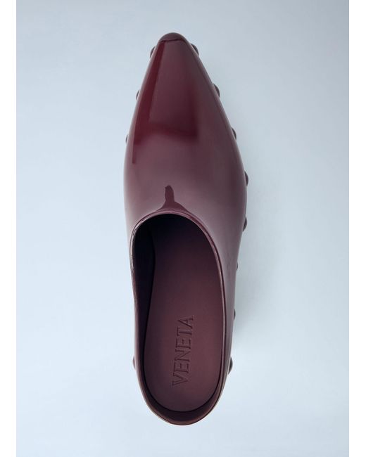 Bottega Veneta Purple Gondola Studded Rubber Mules