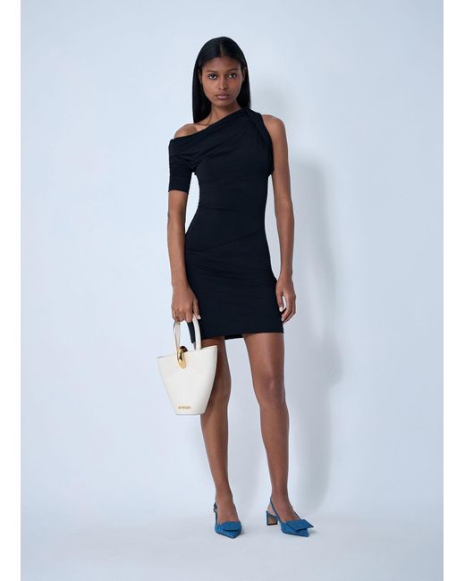 Jacquemus Blue La Mini Robe Drapeado