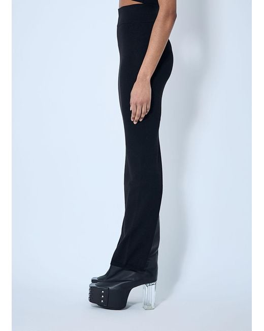 Rick Owens Blue Wool Knit Maxi Skirt