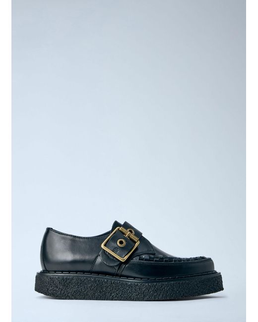 Vivienne Westwood Black Buckle Detail Leather Loafers