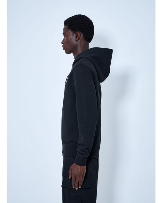 Moncler Blue Zip Hoodie With Logo Patch for men