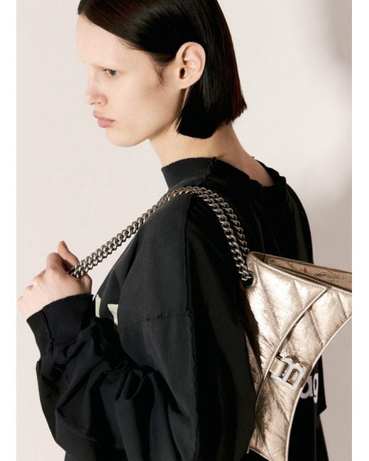 Balenciaga Black Crush Chain Small Shoulder Bag