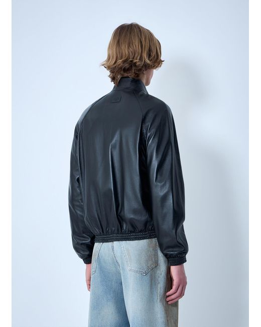 Acne Blue Leather Jacket for men