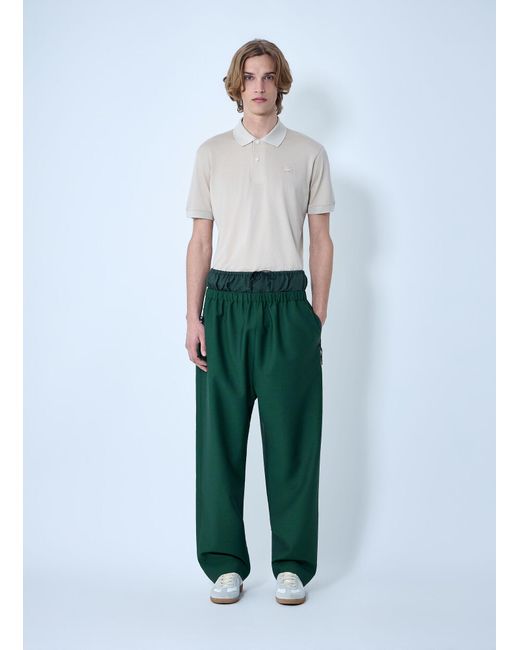 Lacoste Green Wide-Leg Drawstring Trousers for men