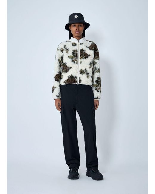 Moncler Blue Textured Zip-Up Jacket
