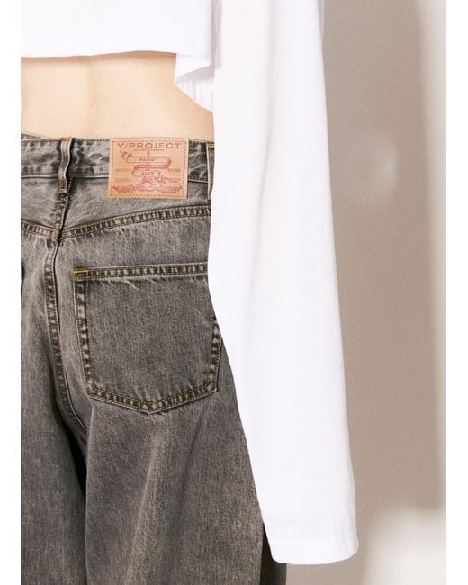 Y. Project Natural Y/Project Scrunched Logo Print T-Shirt