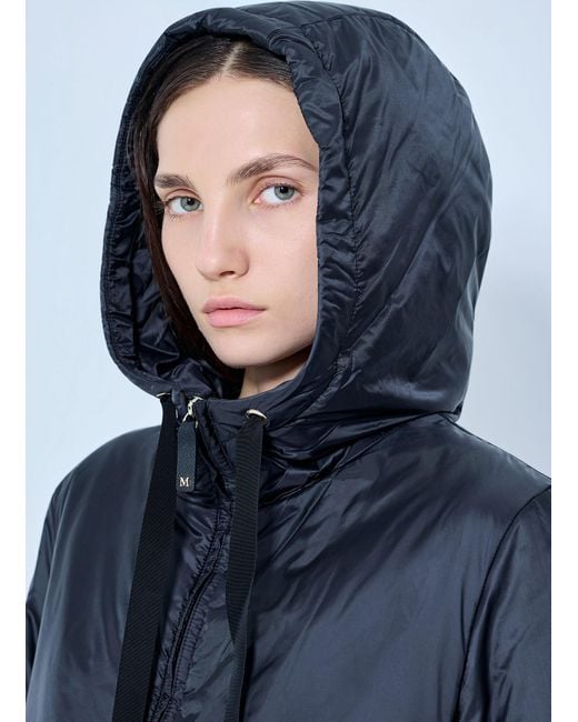 Max Mara Blue Hooded Puffer Jacket