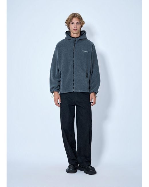 Miu Miu Blue Hooded Zip Sweatshirt