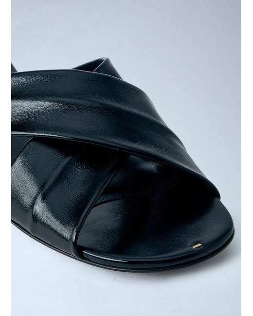 Khaite Black Liria Flat Sandals