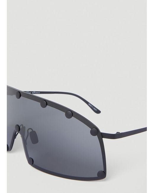 Rick Owens Gray Shielding Sunglasses